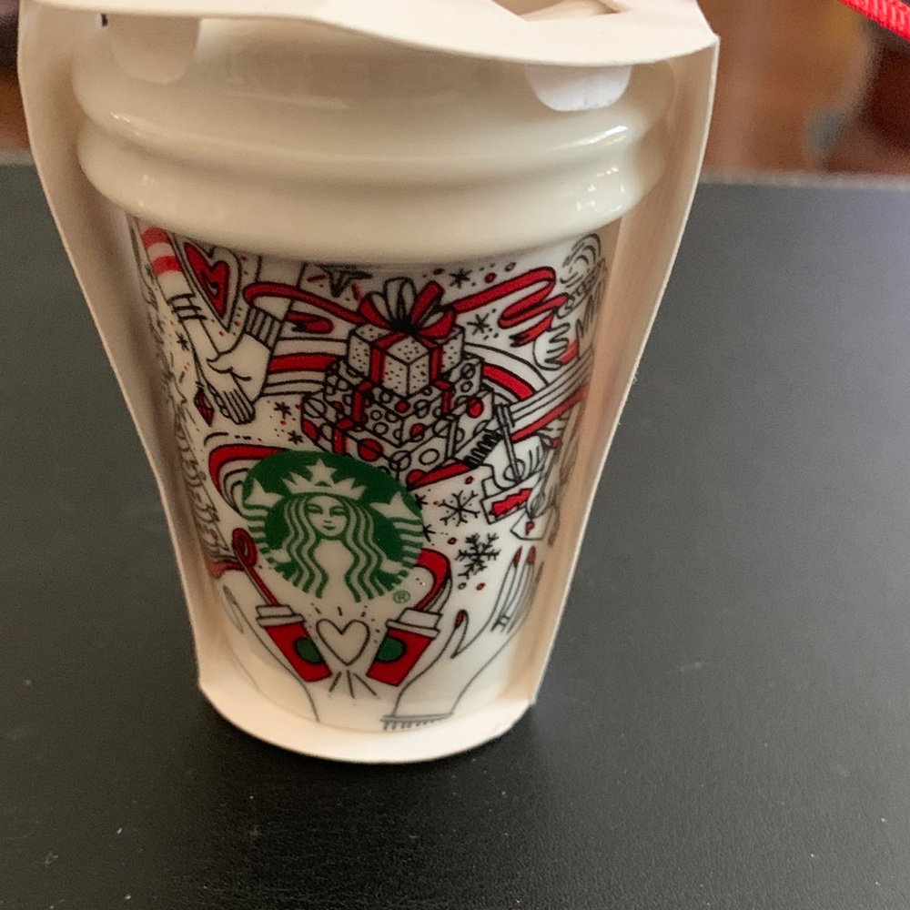 Starbucks 2017 Festive Ceramic Tumbler Ornament